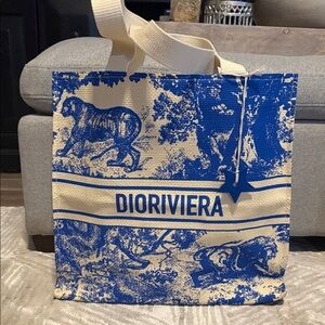 GWP - Dior Dioriviera Blue and Cream Tote